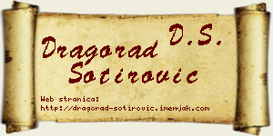 Dragorad Sotirović vizit kartica